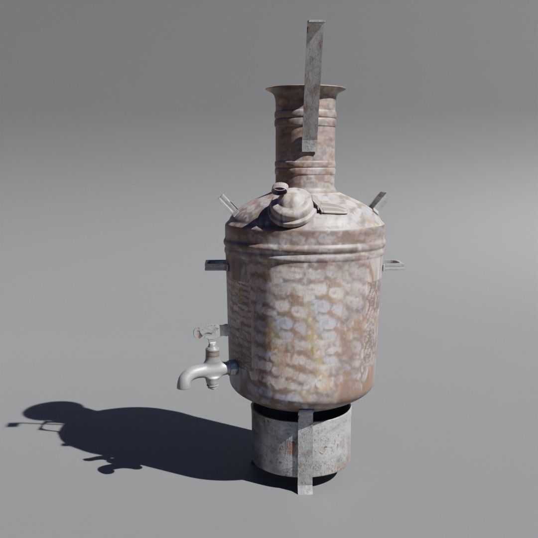 Low Poly 3d Boiler in Indian Tea Shops Low-poly 3D model_56