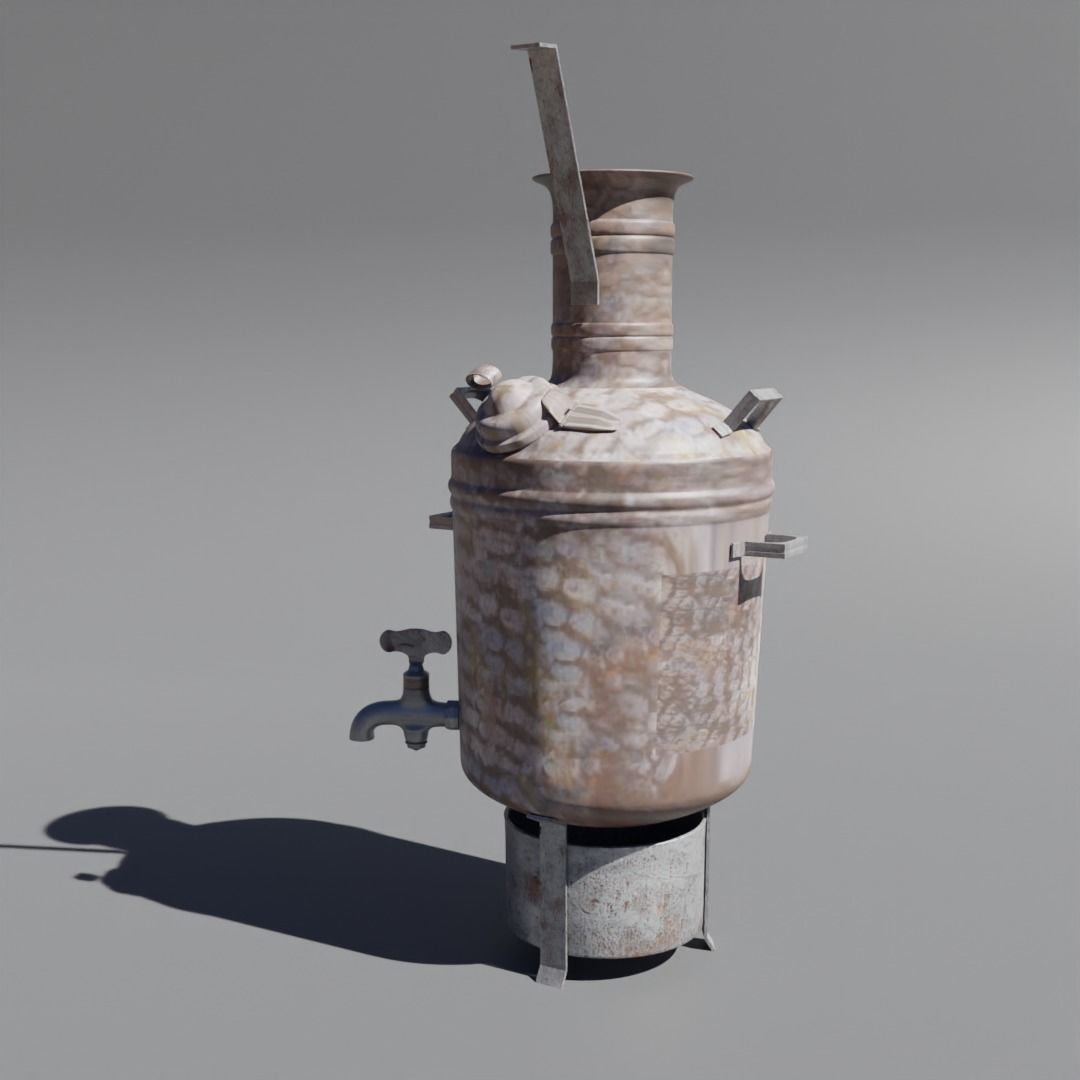 Low Poly 3d Boiler in Indian Tea Shops Low-poly 3D model_48