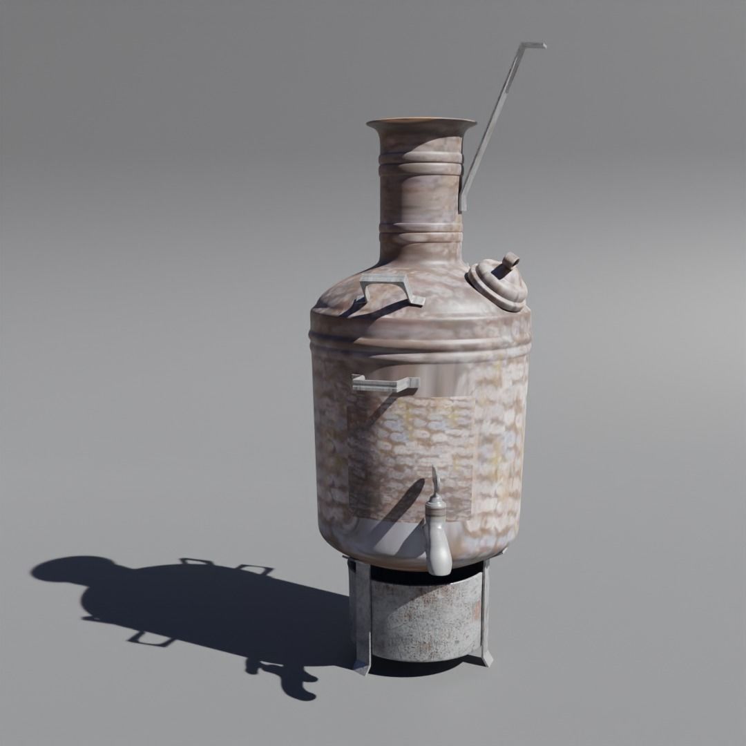 Low Poly 3d Boiler in Indian Tea Shops Low-poly 3D model_16
