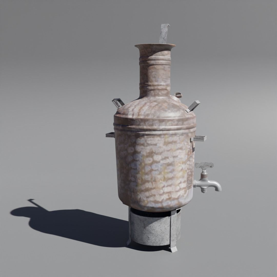Low Poly 3d Boiler in Indian Tea Shops Low-poly 3D model_27