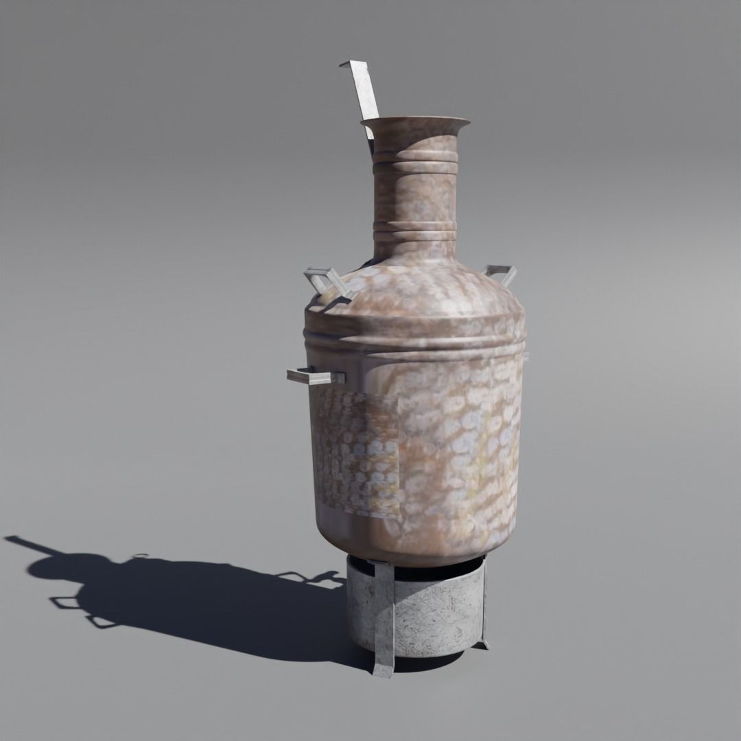 Low Poly 3d Boiler in Indian Tea Shops Low-poly 3D model_33
