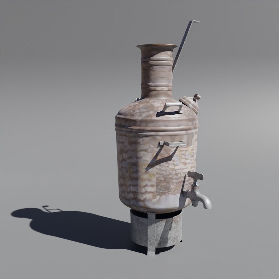 Low Poly 3d Boiler in Indian Tea Shops Low-poly 3D model_21
