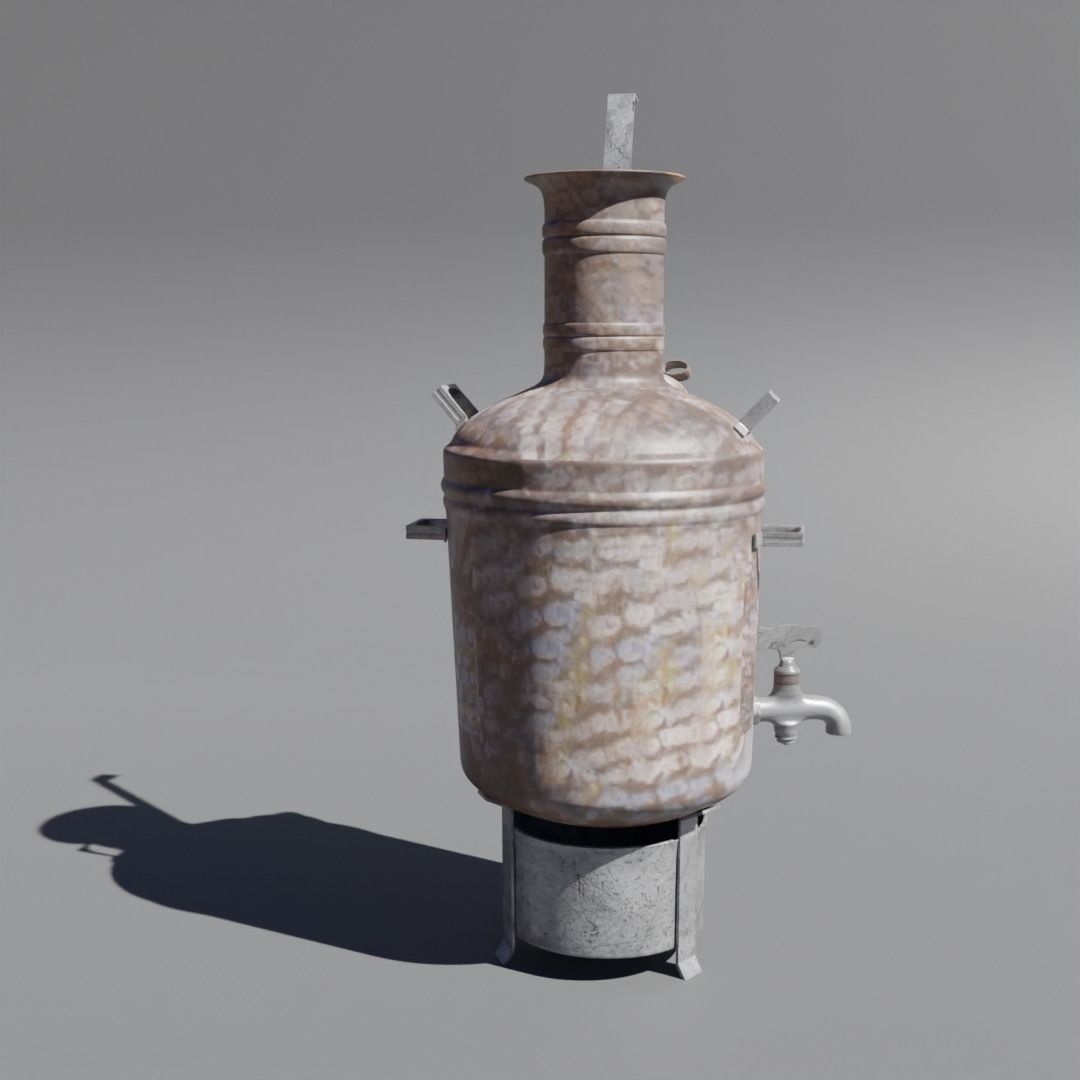 Low Poly 3d Boiler in Indian Tea Shops Low-poly 3D model_28