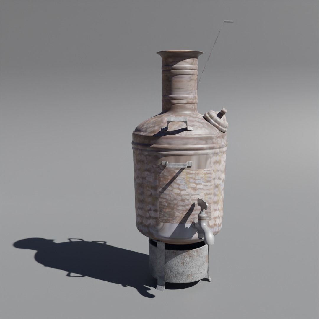 Low Poly 3d Boiler in Indian Tea Shops Low-poly 3D model_18