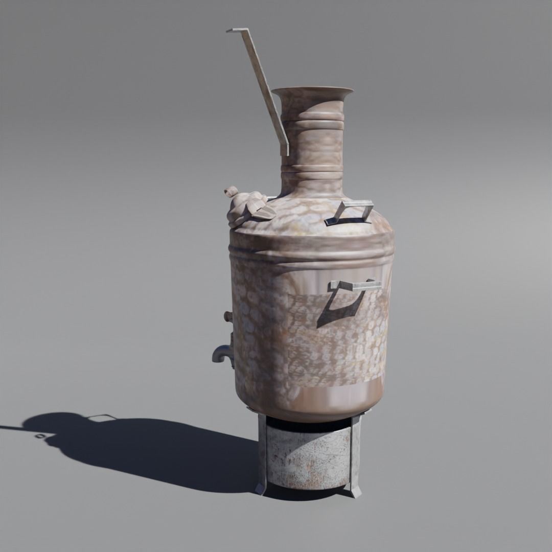 Low Poly 3d Boiler in Indian Tea Shops Low-poly 3D model_43