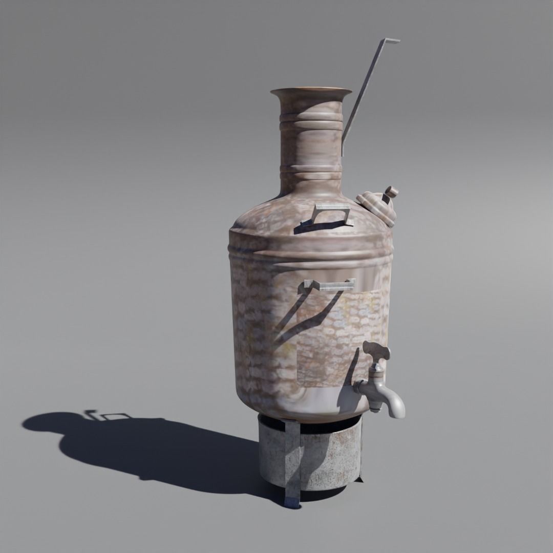 Low Poly 3d Boiler in Indian Tea Shops Low-poly 3D model_20