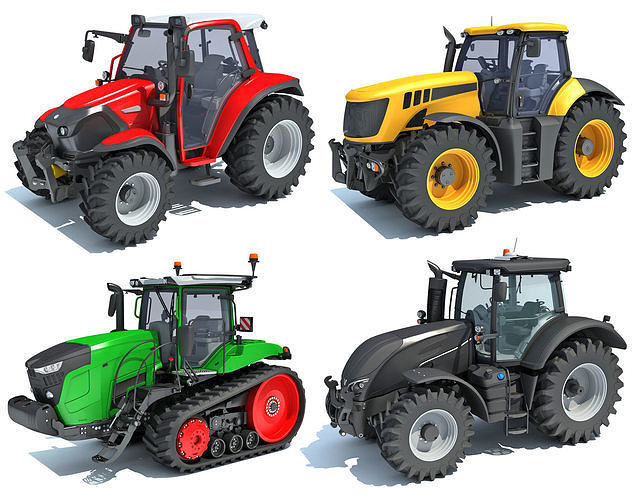 Farm Tractor Pack 3D Model Collection