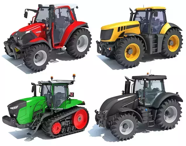 Farm Tractor Pack 3D Model Collection