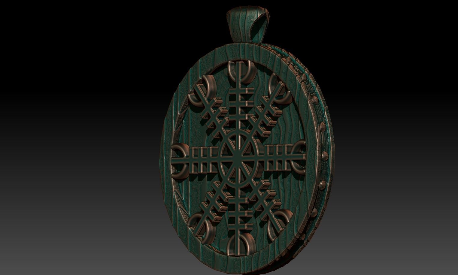 Vegvisir pendant 3D print model_2
