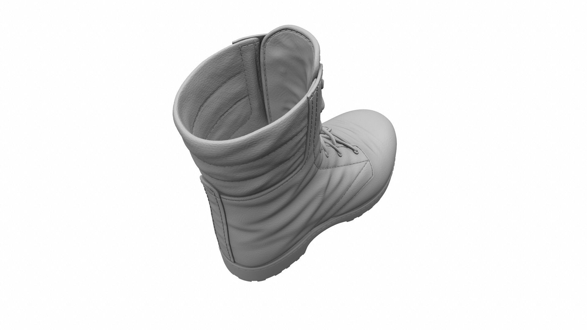 Army Boots High Poly 3D model_3