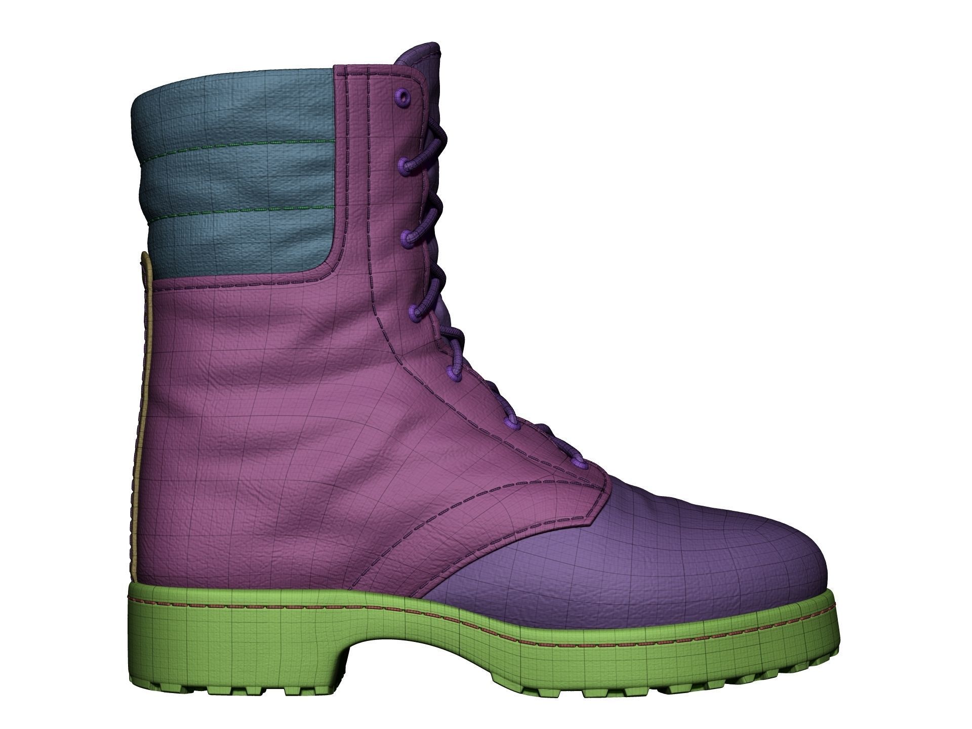 Army Boots High Poly 3D model_13