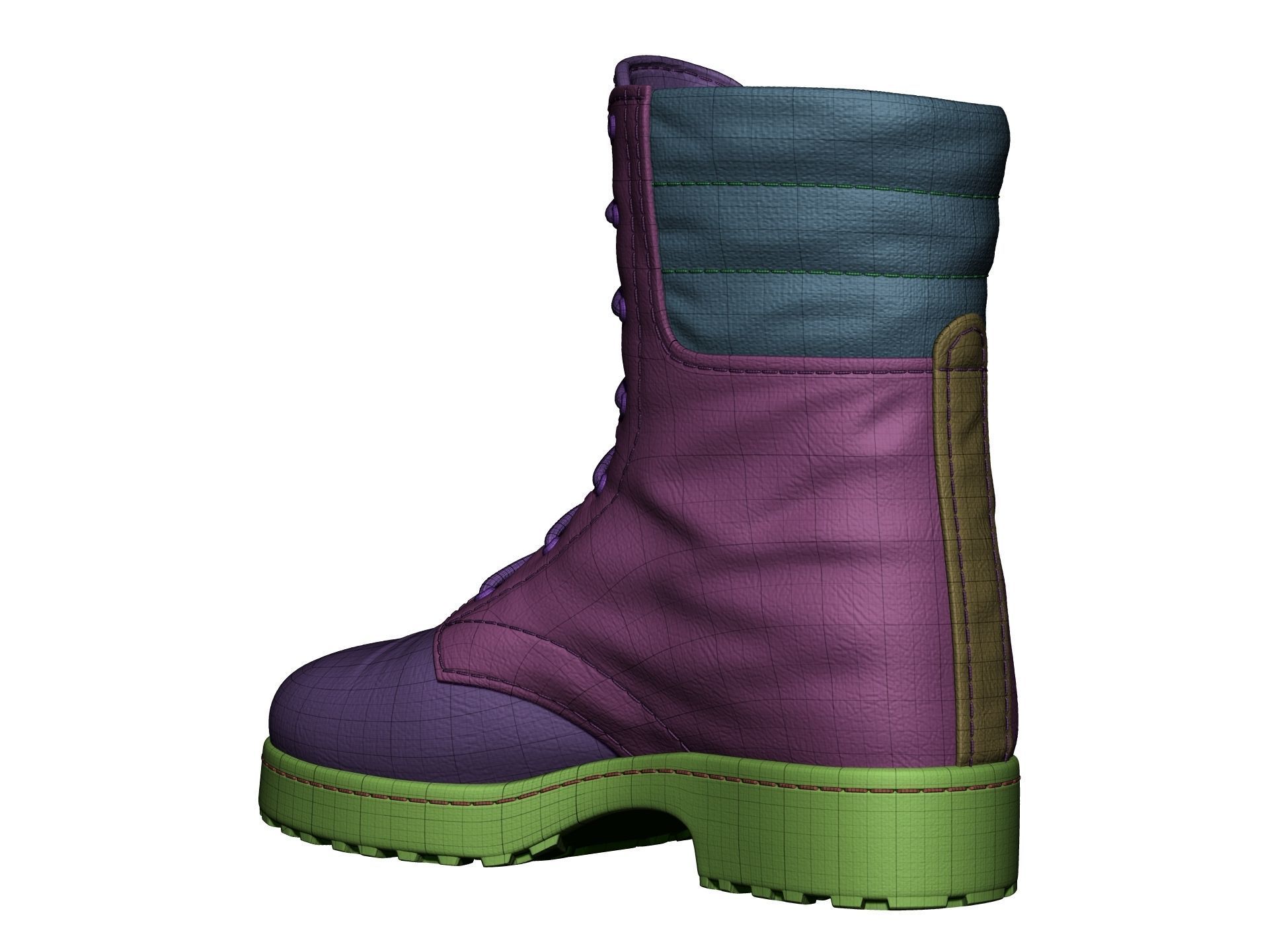 Army Boots High Poly 3D model_16