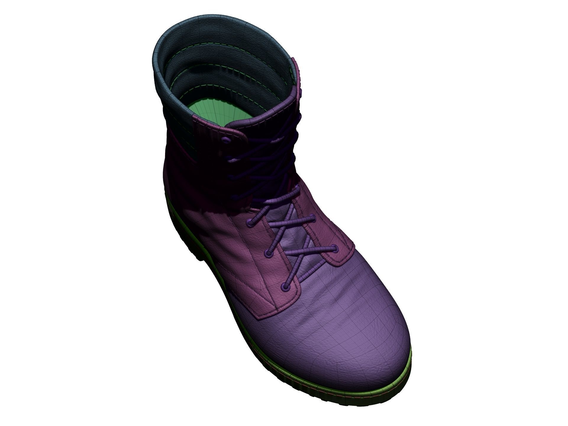 Army Boots High Poly 3D model_10