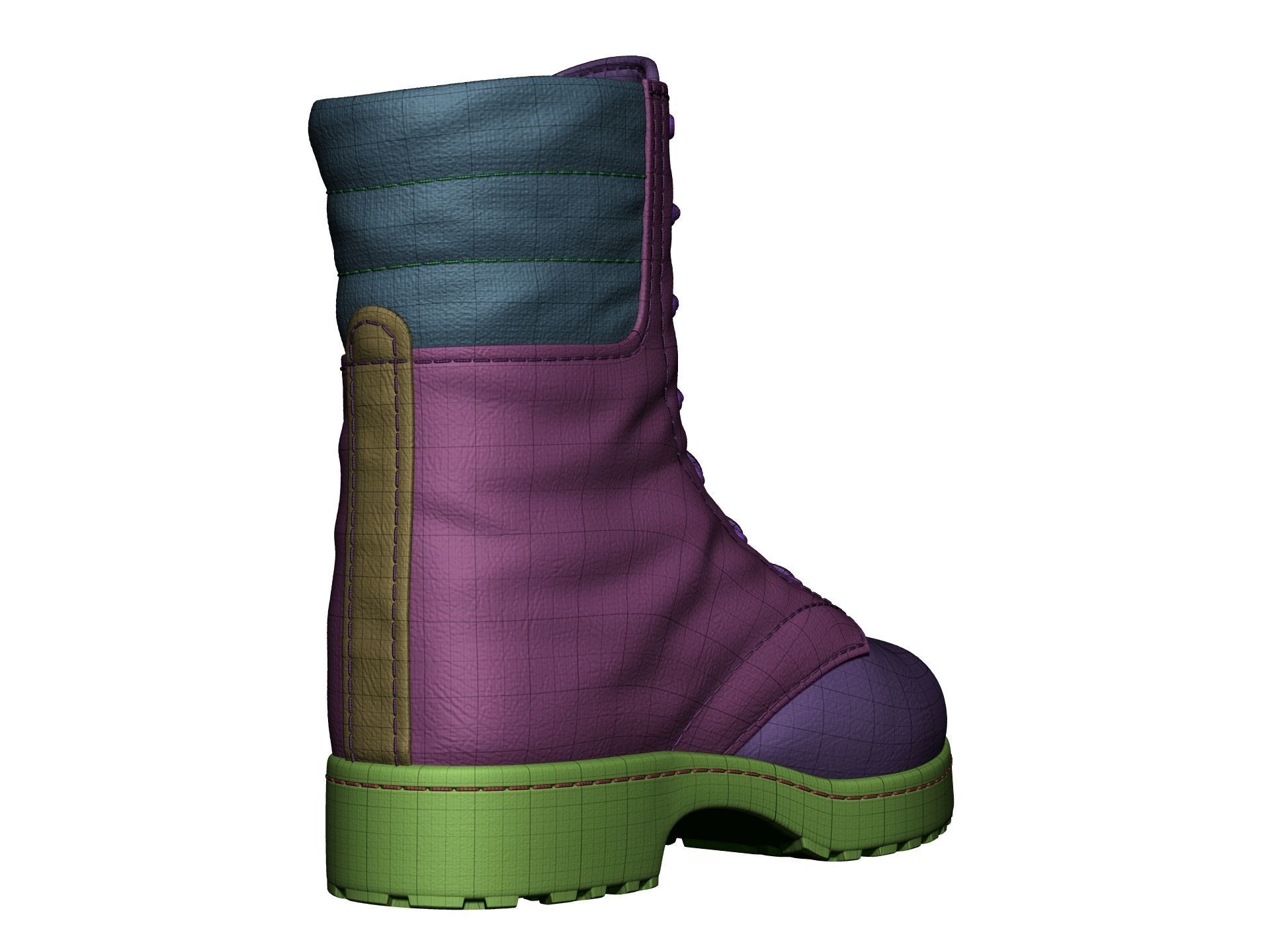 Army Boots High Poly 3D model_14