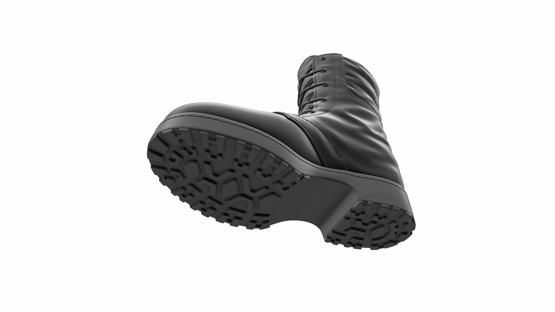 Army Boots High Poly 3D model_6