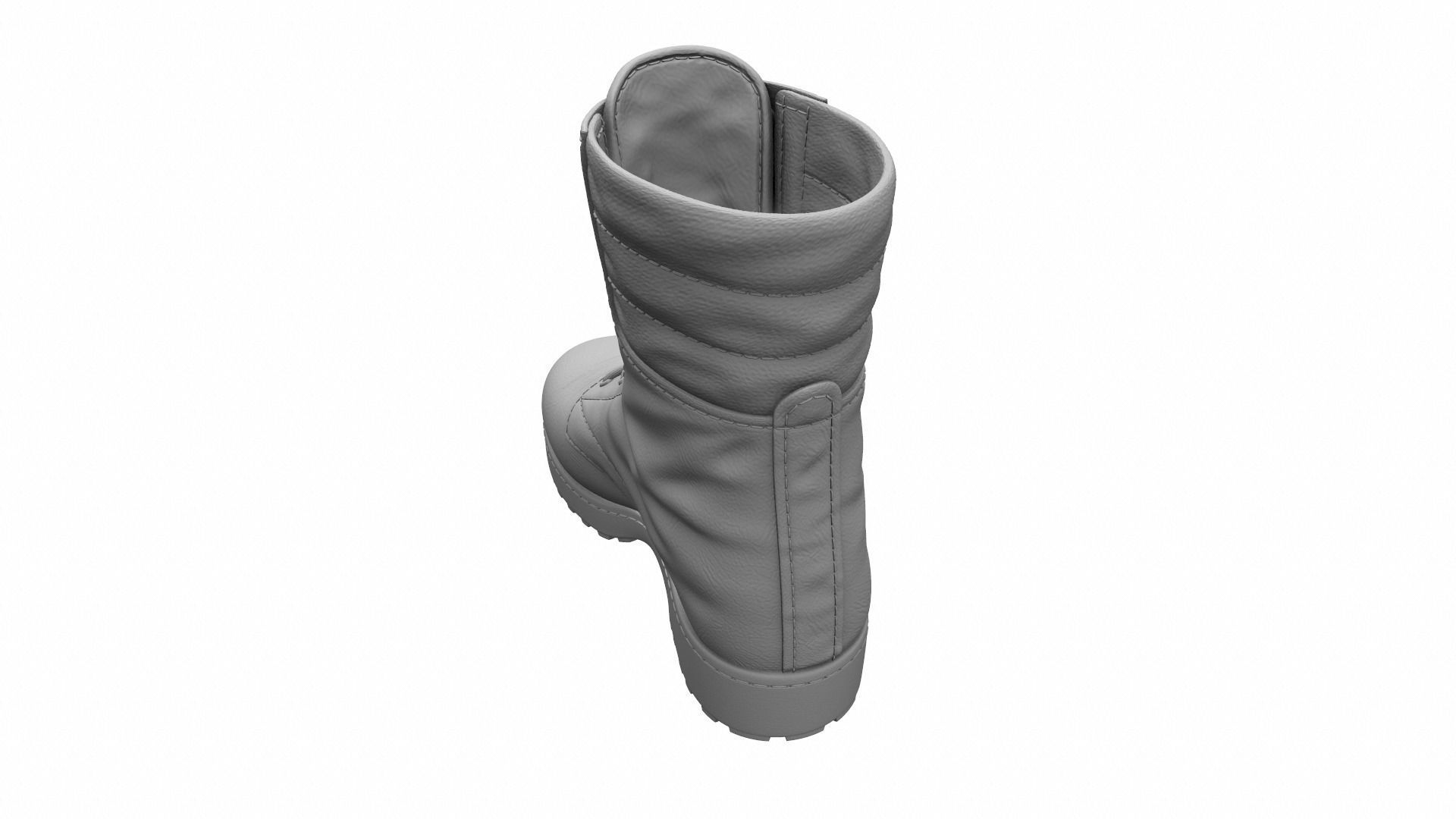 Army Boots High Poly 3D model_4