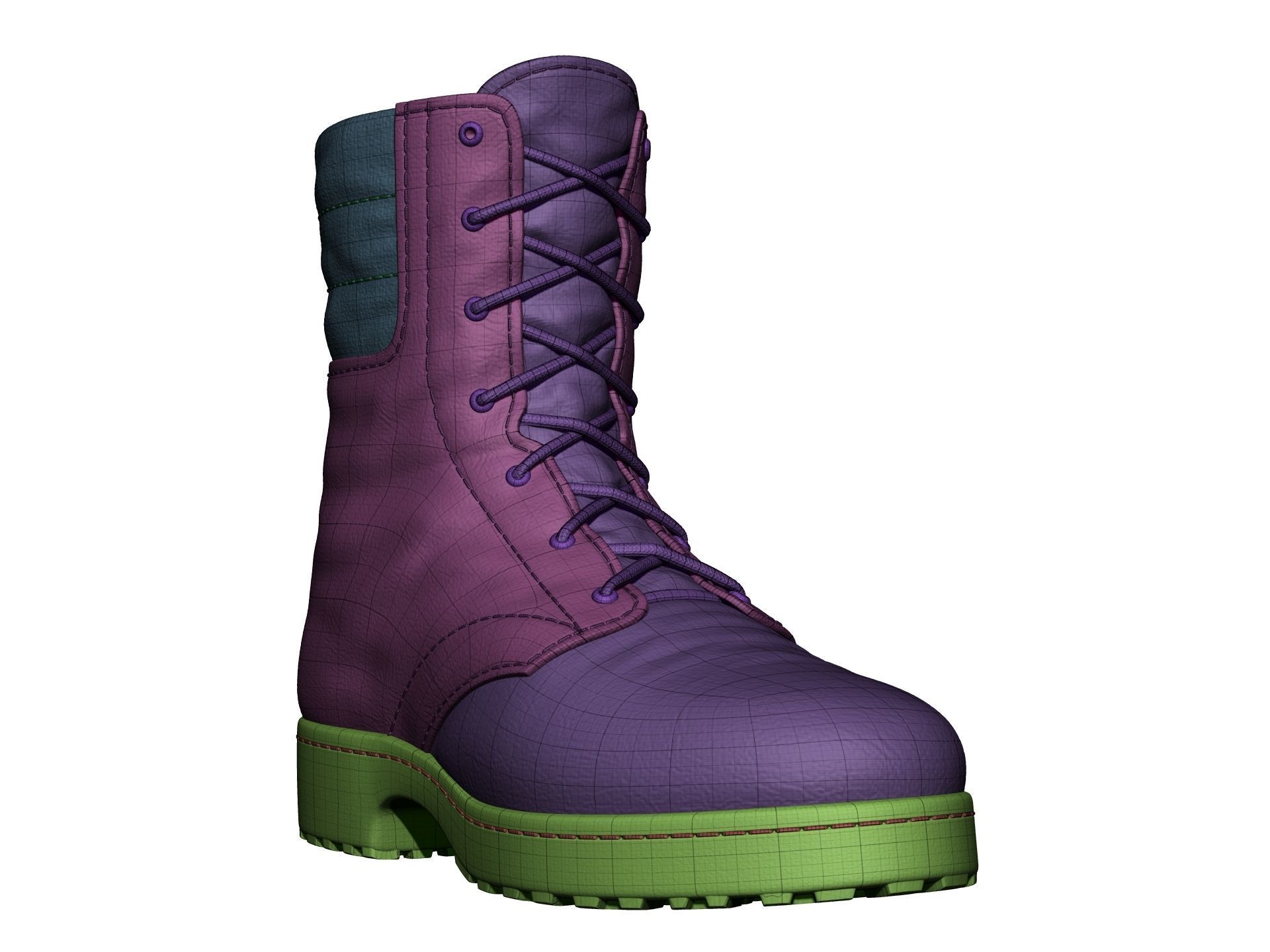 Army Boots High Poly 3D model_20