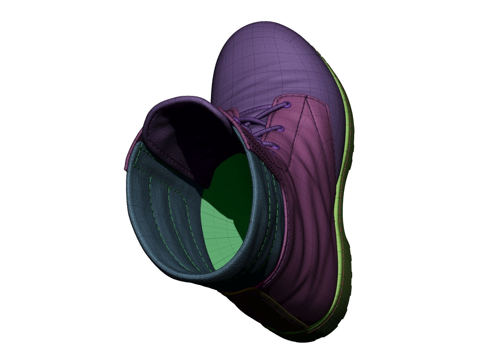 Army Boots High Poly 3D model_12