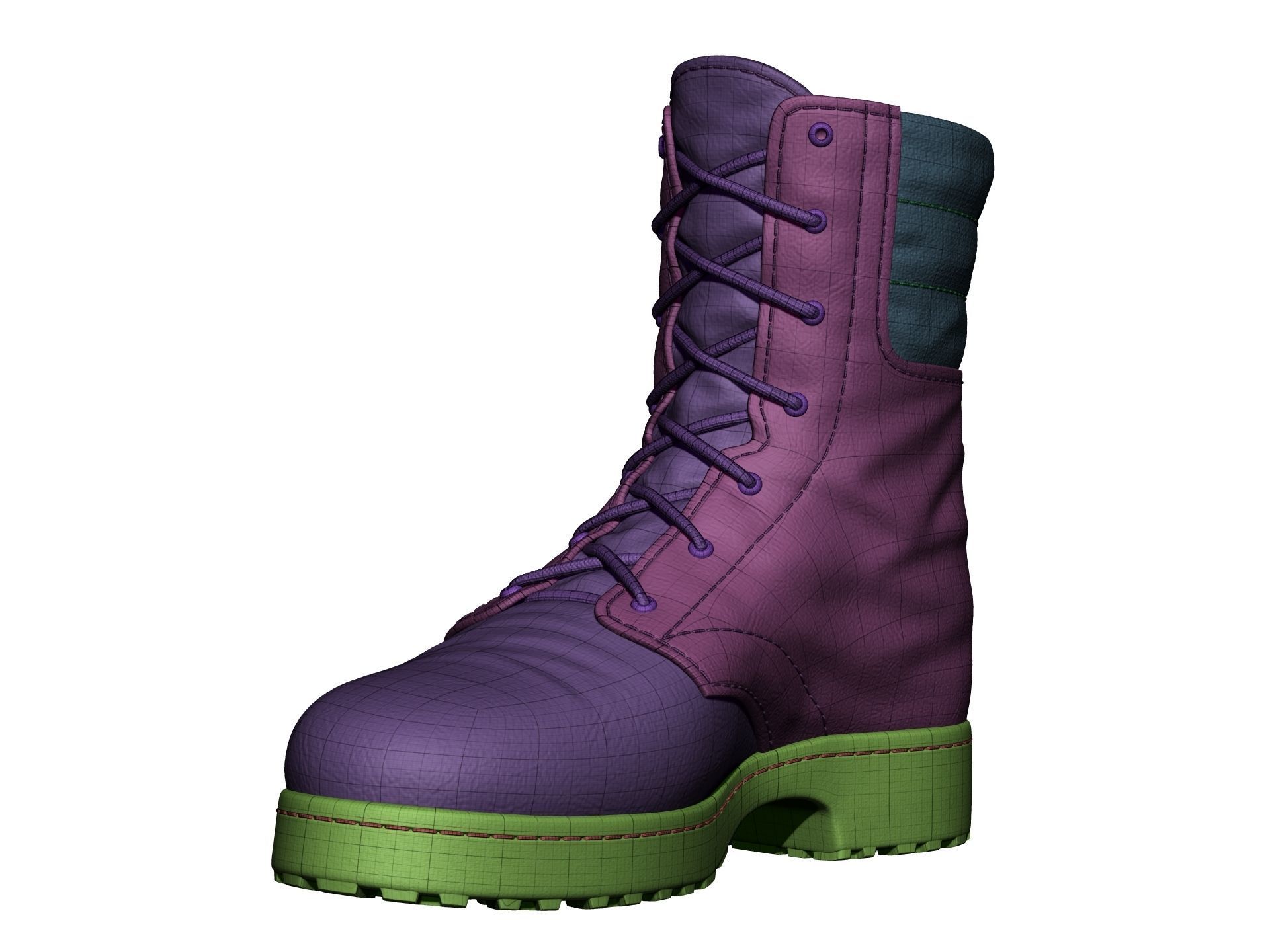 Army Boots High Poly 3D model_18