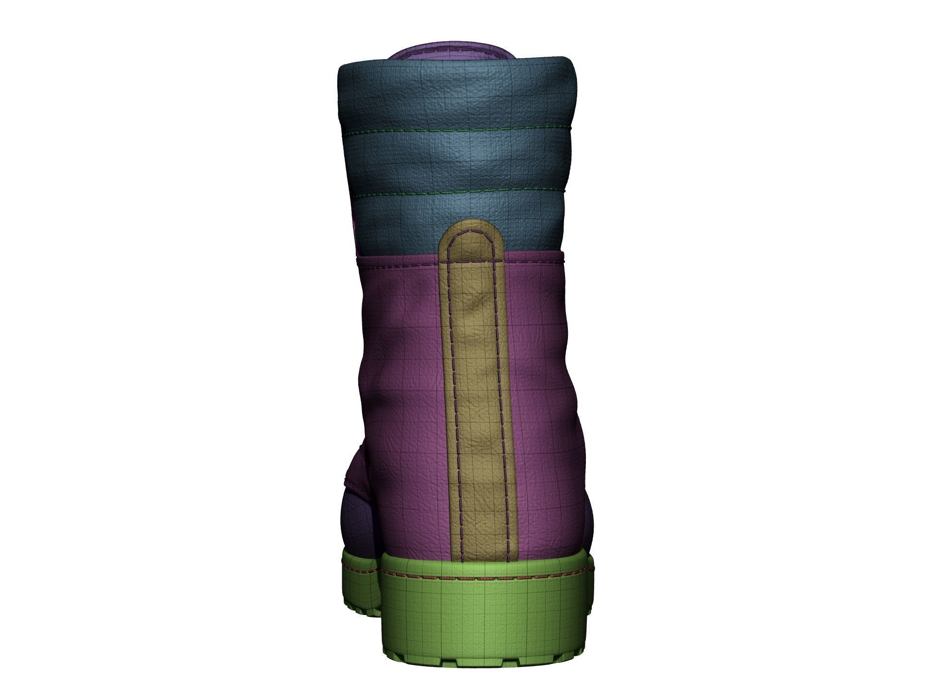 Army Boots High Poly 3D model_15