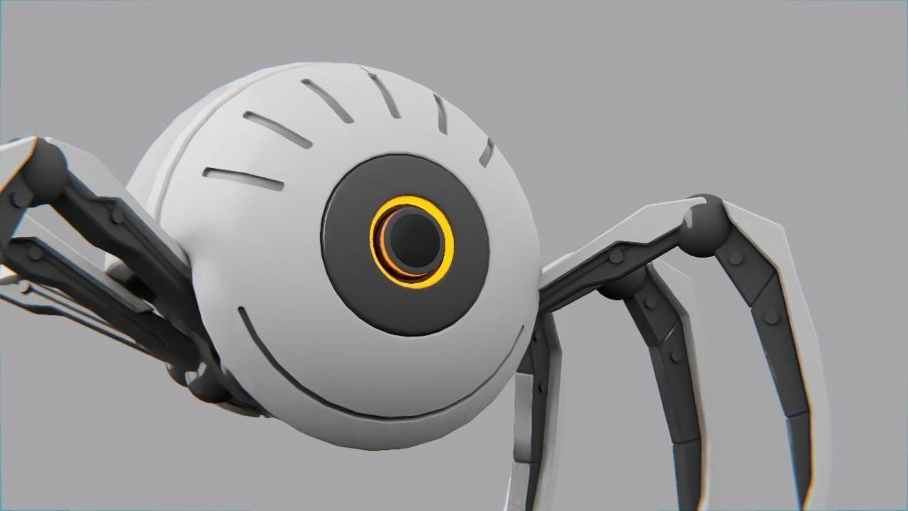 spider robot rigged - animated 3D model_2