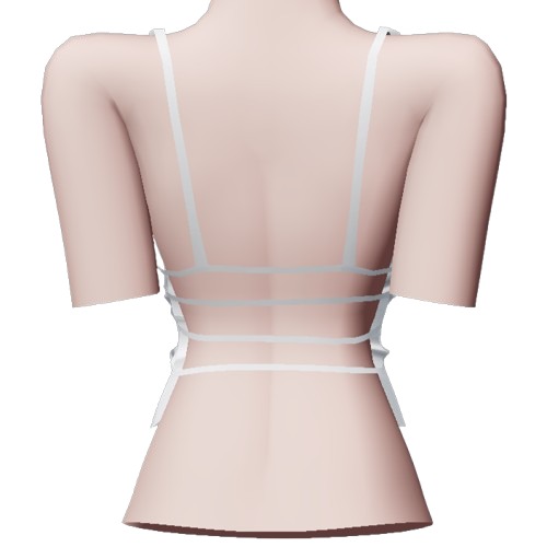 BACKLESS TOP Low-poly 3D model_3