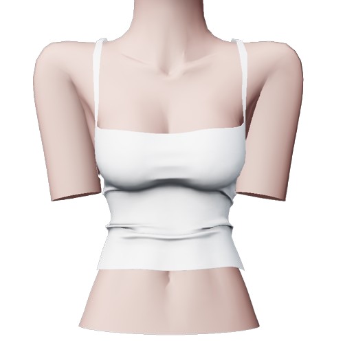 BACKLESS TOP Low-poly 3D model_1
