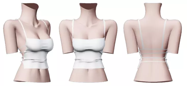 BACKLESS TOP Low-poly 3D model_0
