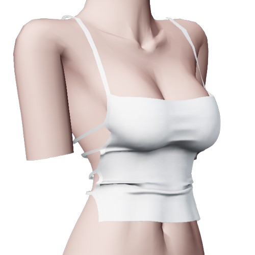 BACKLESS TOP Low-poly 3D model_2