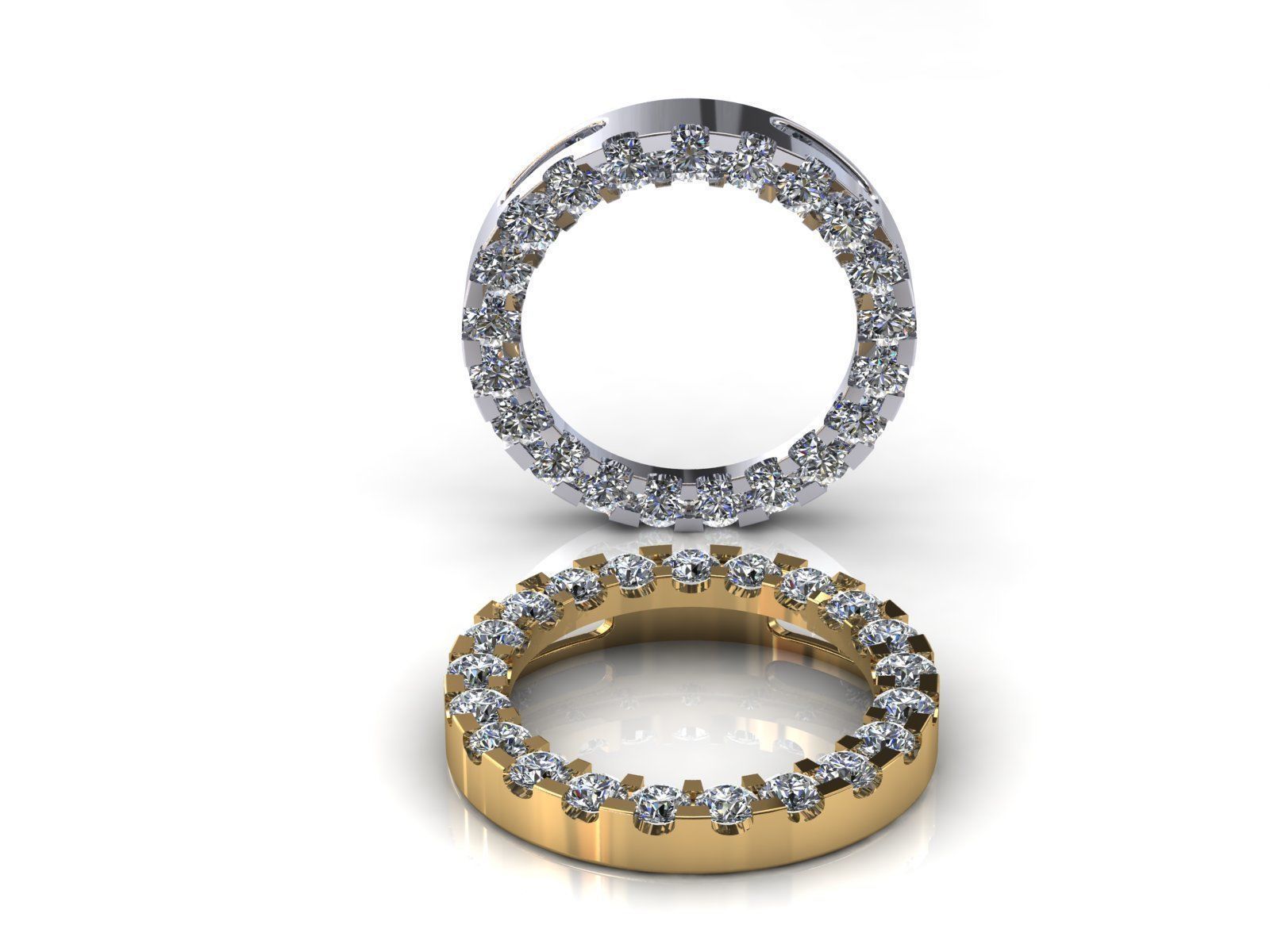 Circle Pendant 04ct and 1ct 3D Model Collection_7