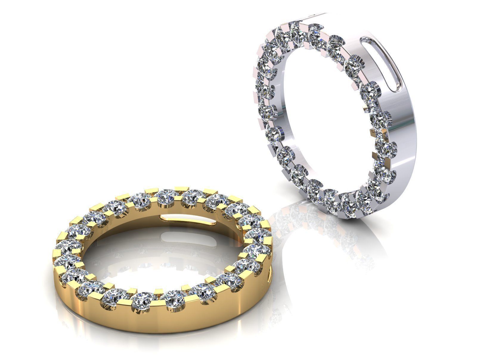 Circle Pendant 04ct and 1ct 3D Model Collection_9