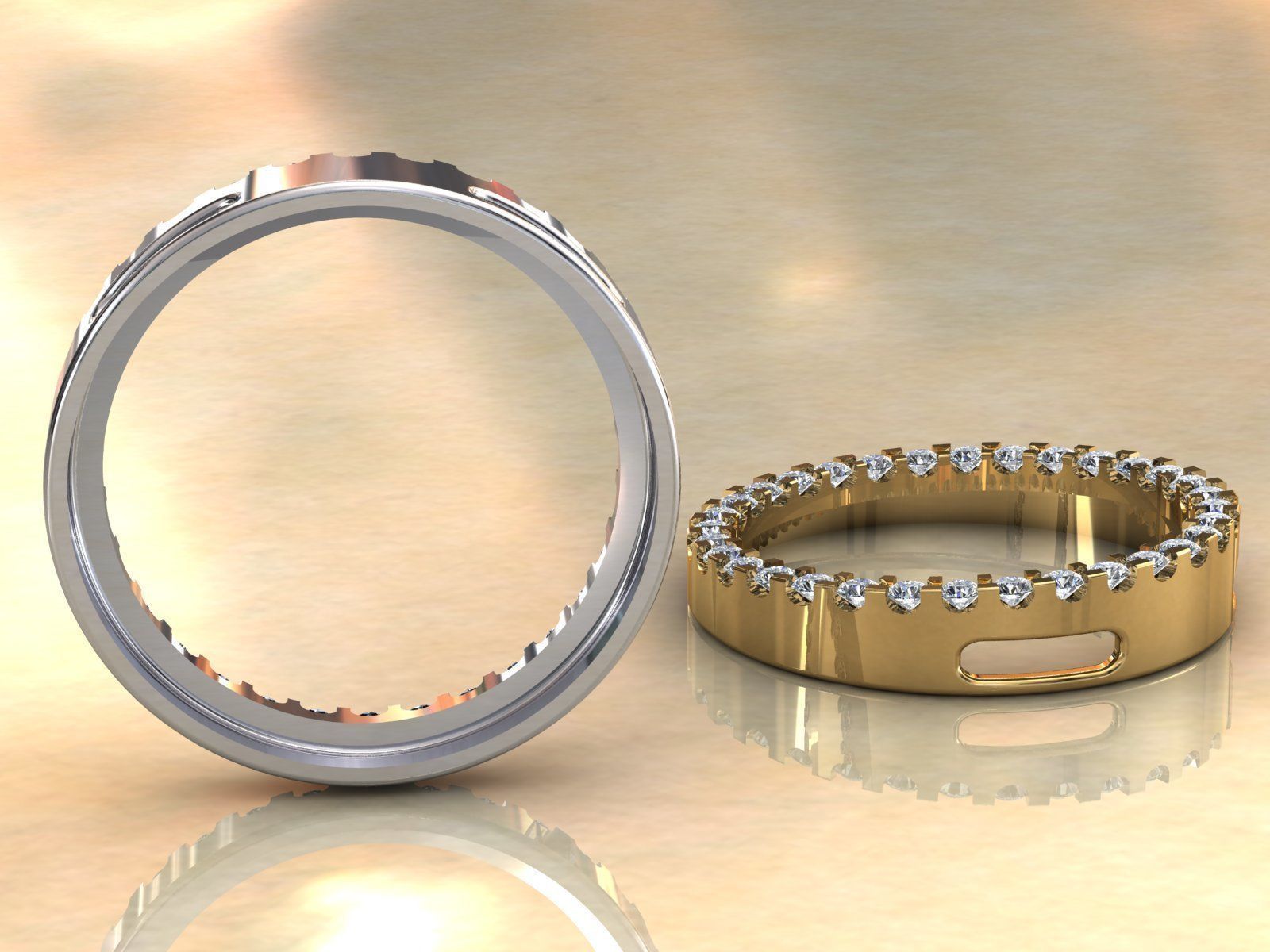 Circle Pendant 04ct and 1ct 3D Model Collection_13