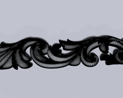 Cartouche-012 Ornate Decorative Scroll Bracket 3D model_6