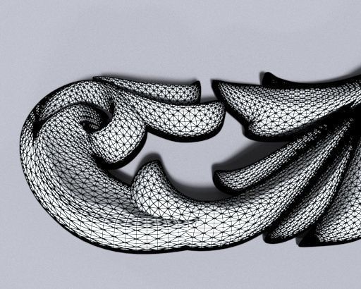 Cartouche-012 Ornate Decorative Scroll Bracket 3D model_5