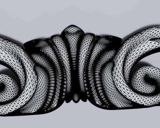 Cartouche-012 Ornate Decorative Scroll Bracket 3D model_7