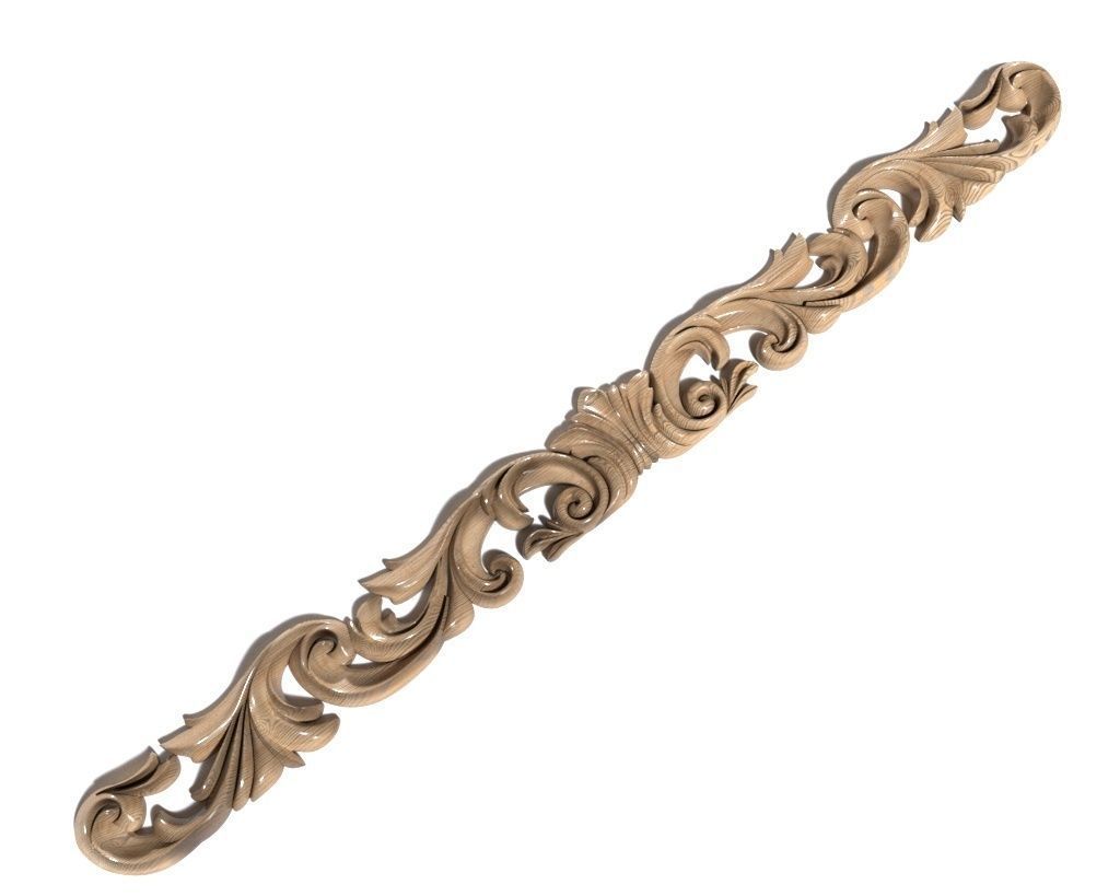 Cartouche-012 Ornate Decorative Scroll Bracket 3D model_1