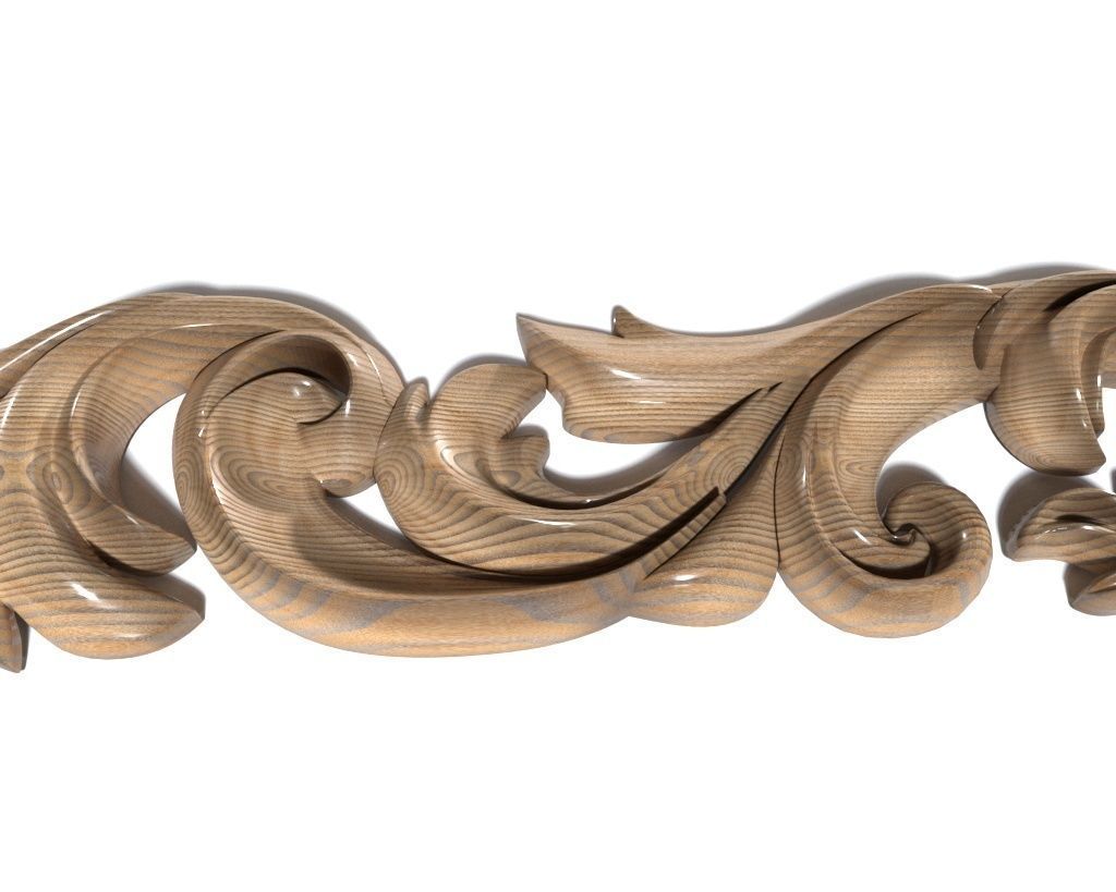 Cartouche-012 Ornate Decorative Scroll Bracket 3D model_3