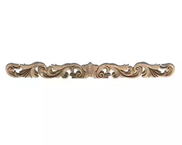 Cartouche-012 Ornate Decorative Scroll Bracket 3D model
