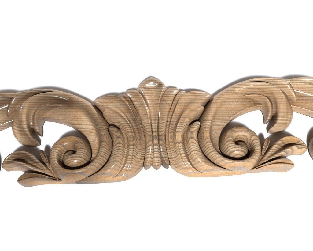 Cartouche-012 Ornate Decorative Scroll Bracket 3D model_4
