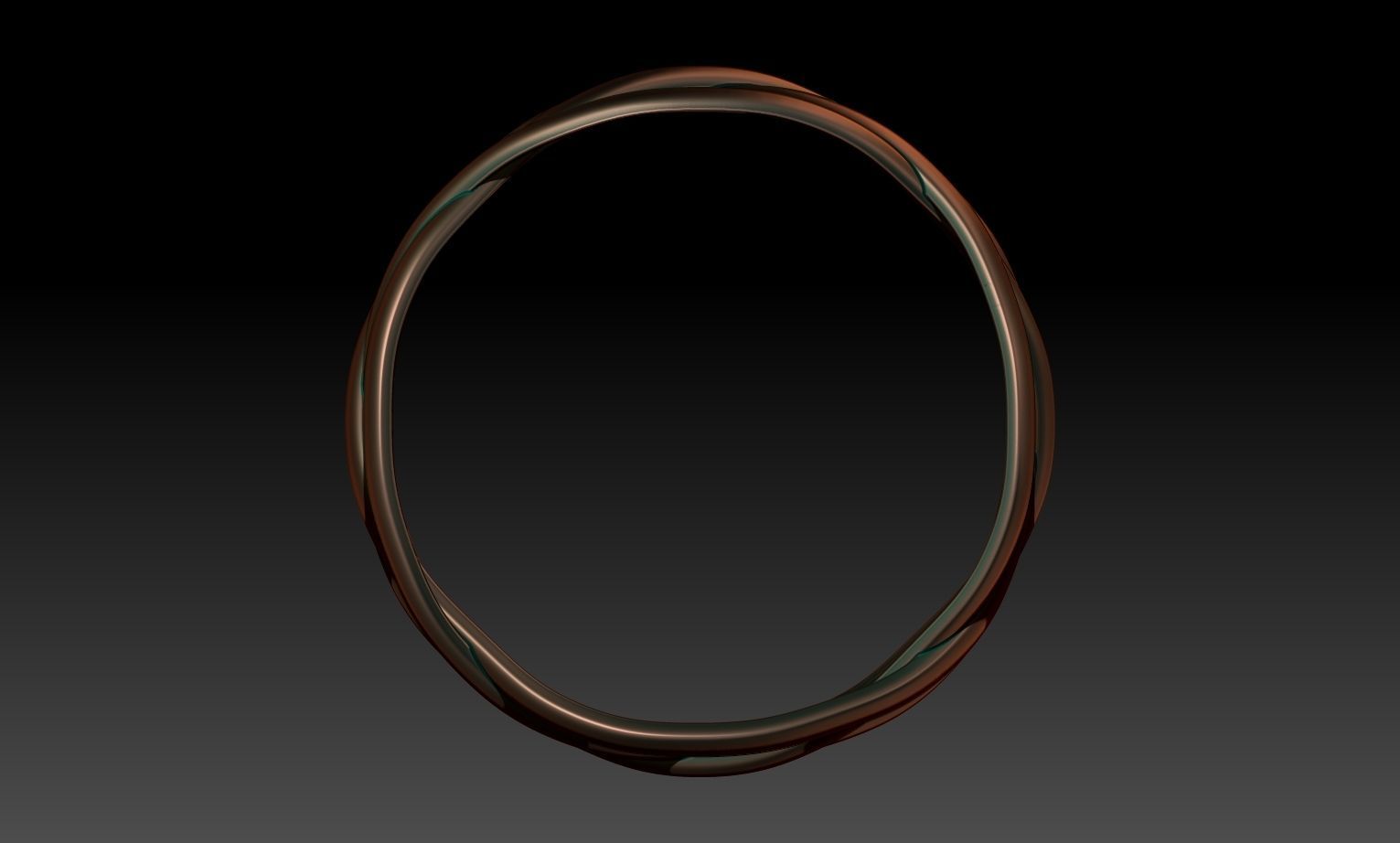 Knot ring 3D print model_3