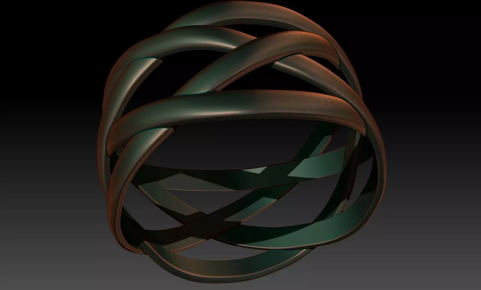 Knot ring 3D print model_0