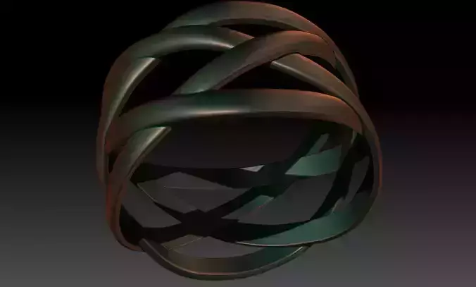 Knot ring 3D print model