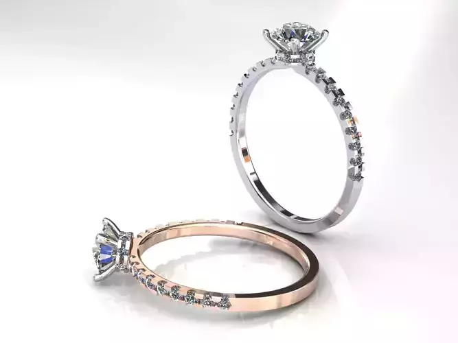 Solitaire Engagement Ring 07ct Diamond