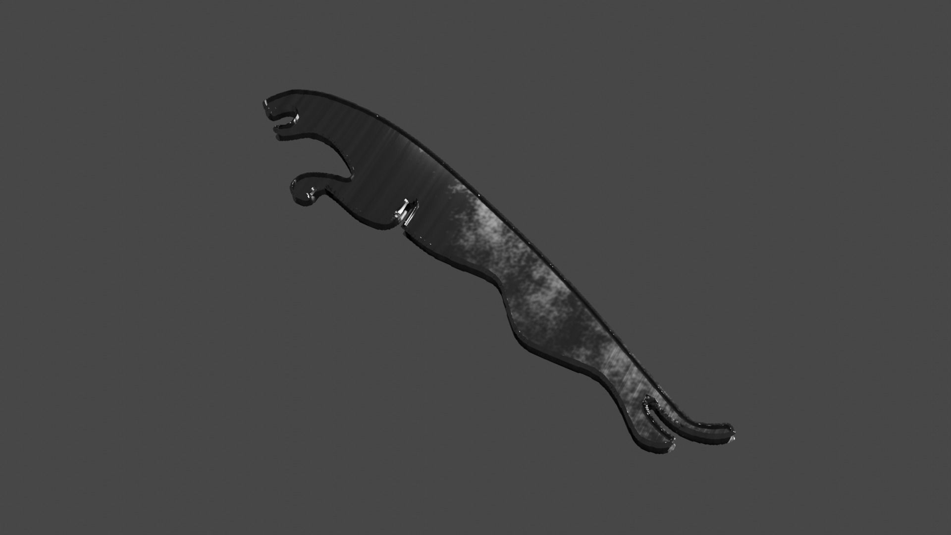 Jaguar 3D Logo Low-poly 3D model_8