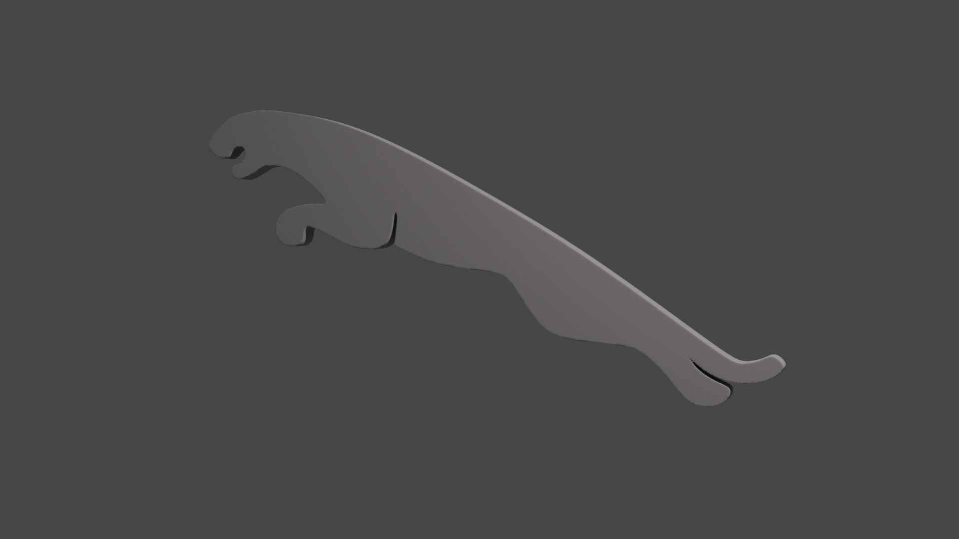 Jaguar 3D Logo Low-poly 3D model_7