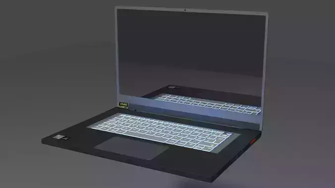 3D model laptop with mirror