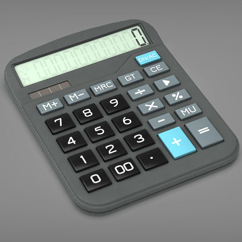 Calculator Low-poly 3D model