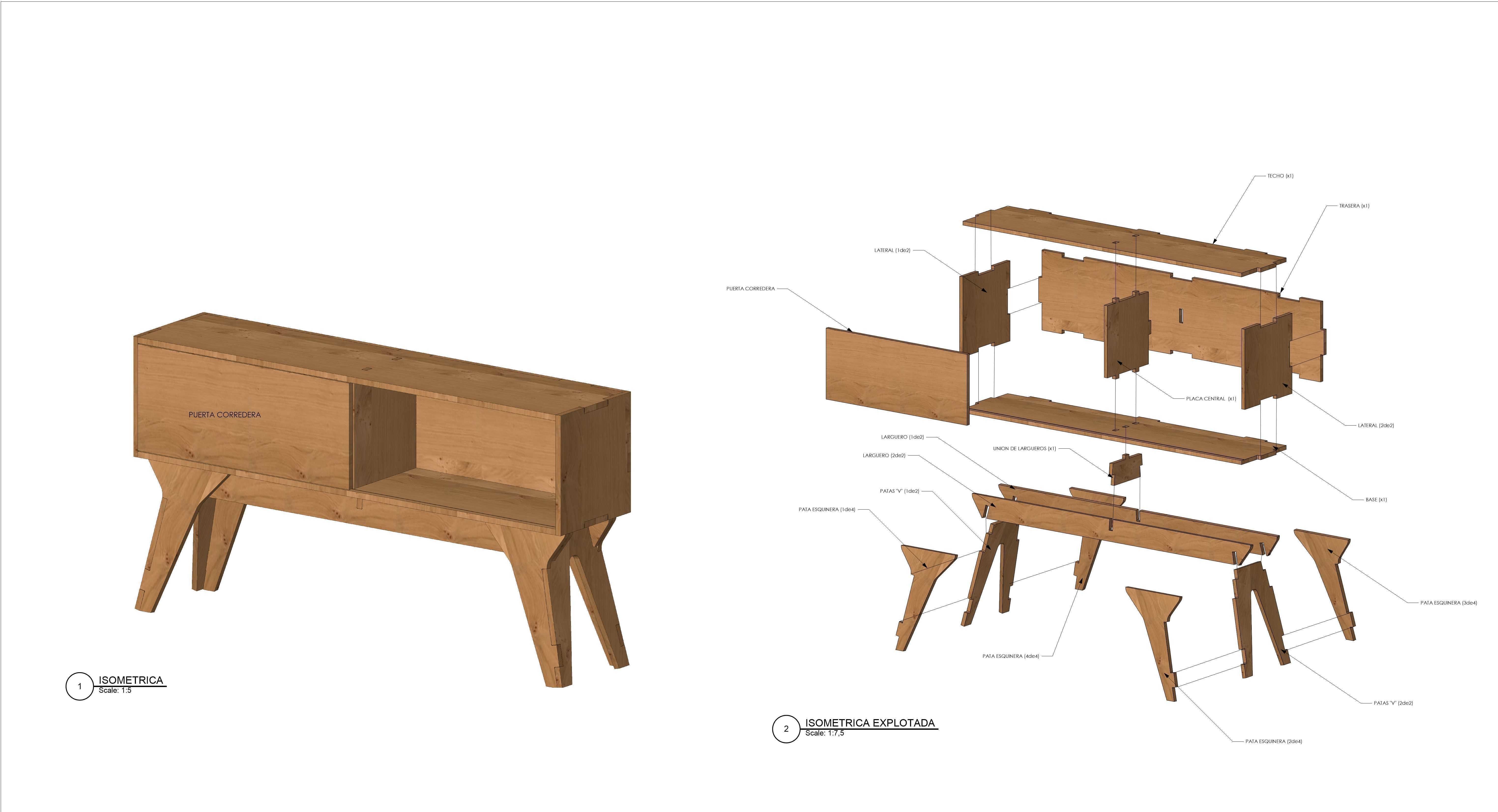  CABINET FURNITURE Cut file for CNC machine  3D print model_1