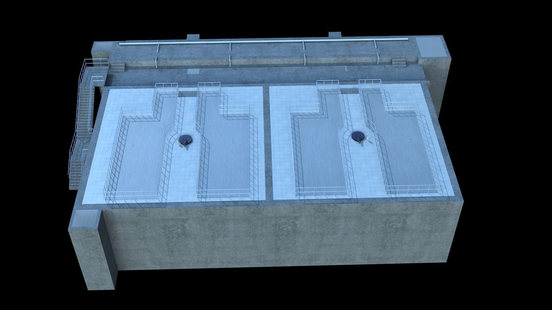 Sewage treatment plant 3D model_3