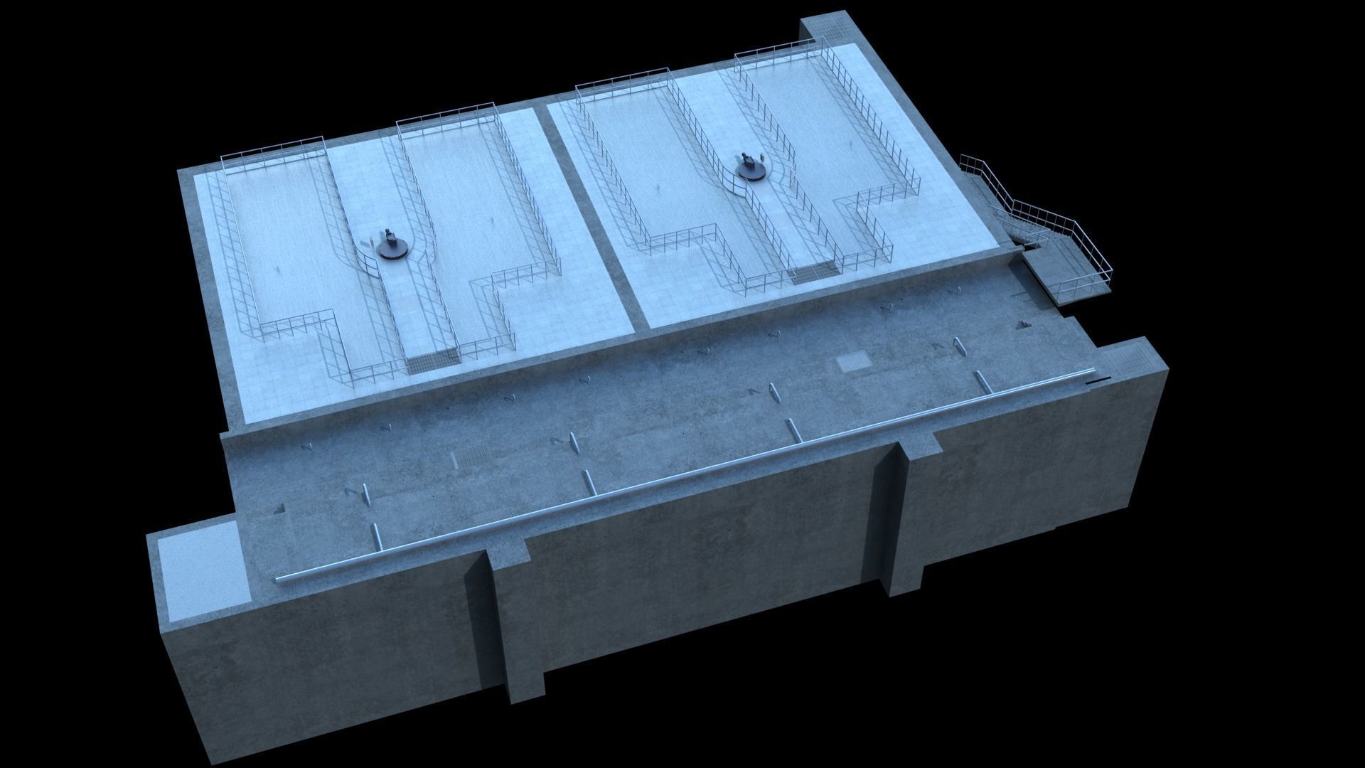 Sewage treatment plant 3D model_5